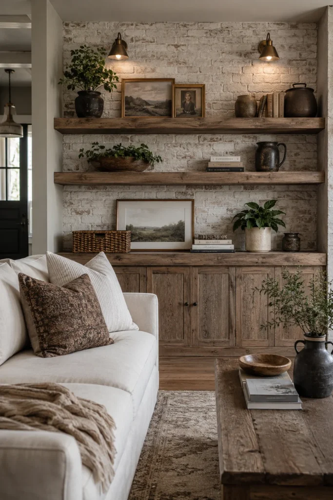 Whitewashed Brick Wall for Aged Texture