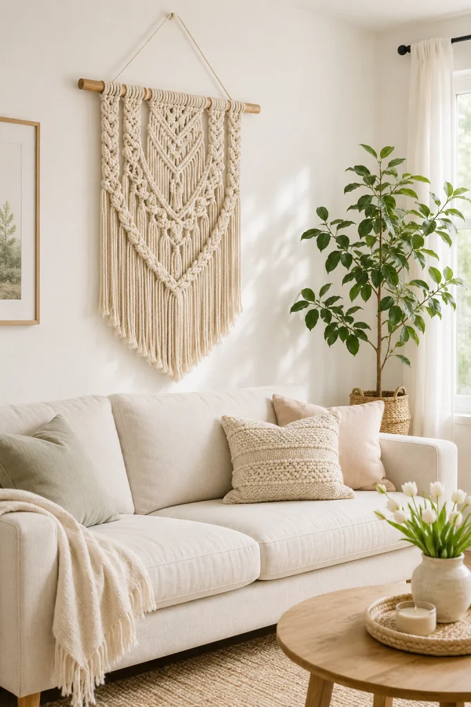 Hang a Macramé or Woven Wall Hanging