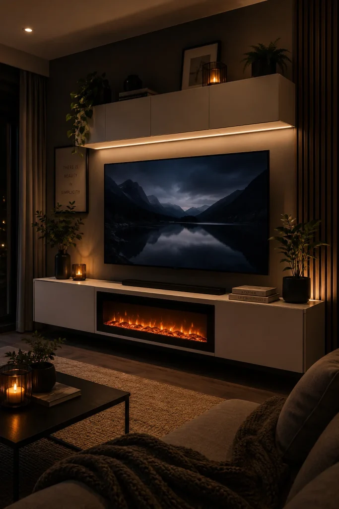  Besta with Electric Fireplace Insert