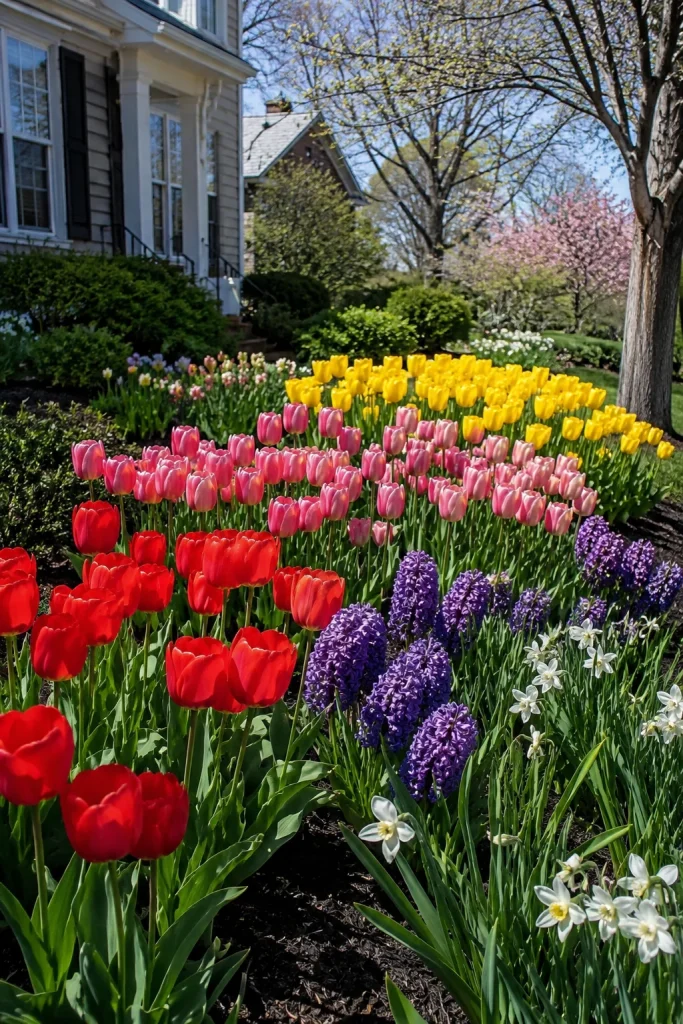 Colorful Spring Bulb Display for Early Season Color