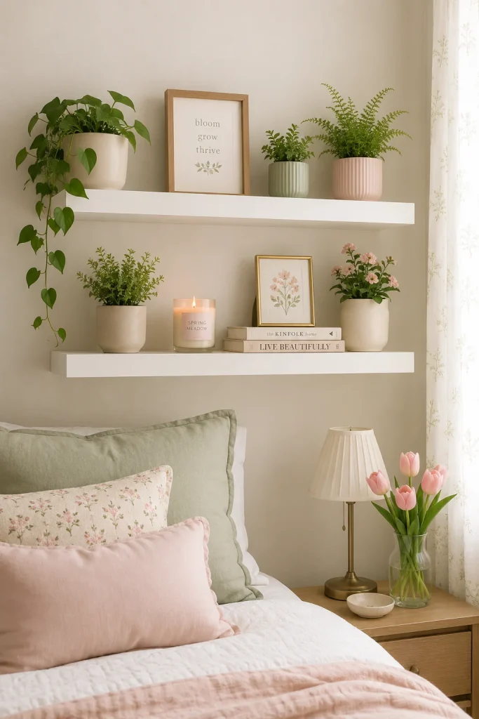 Install Floating Shelves for Plant Displays