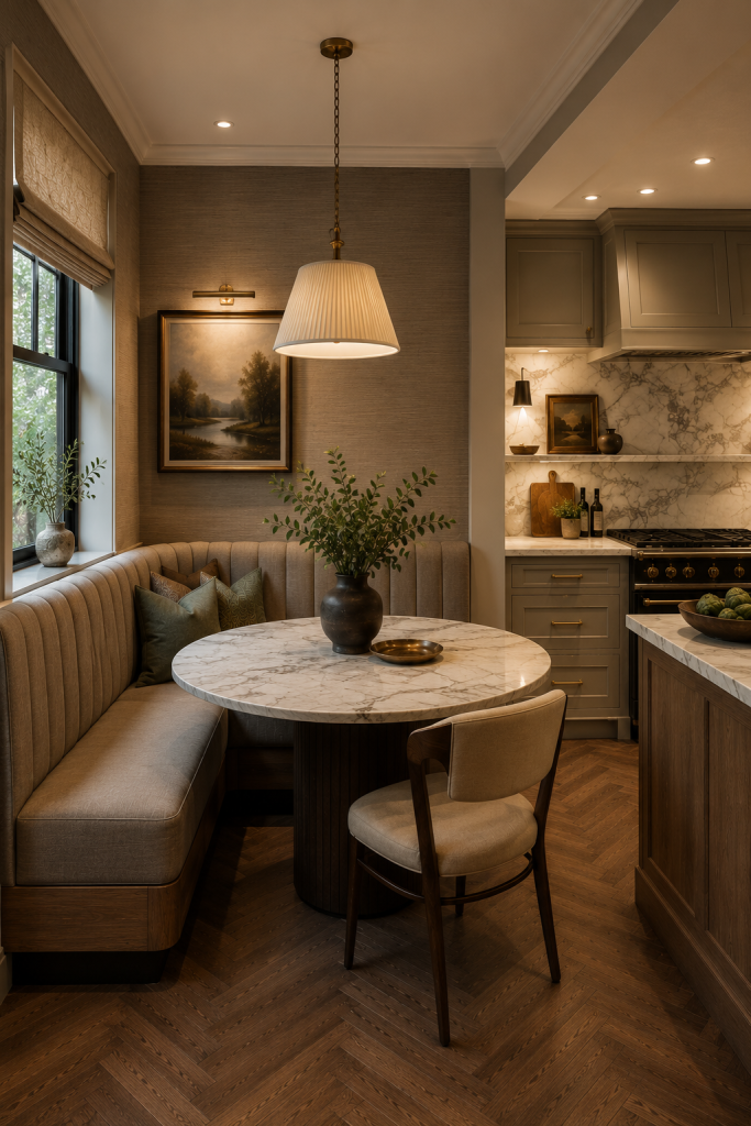 29 Modern Luxury Kitchen Ideas for Small Space Designs 20 Kitchen Nook With Banquette Seating