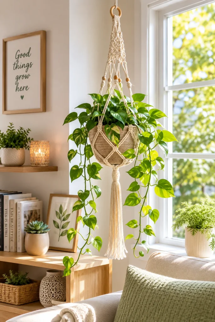 Add a Hanging Planter or Trailing Vine