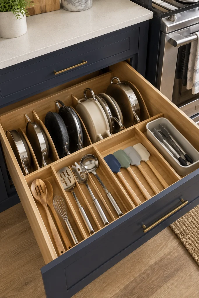 32 Best Small Galley Kitchen Remodel Ideas to Maximize Space 24 Use Drawer Organizers to Maximize Every Inch