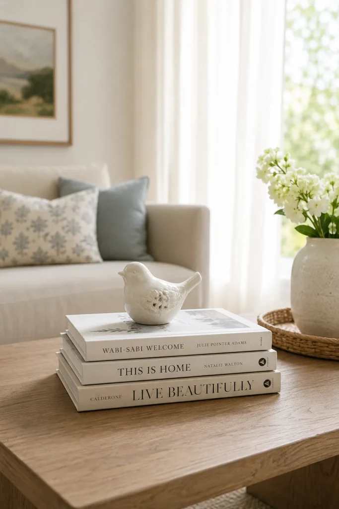 Style a Coffee Table Stack with Spring-Themed Books