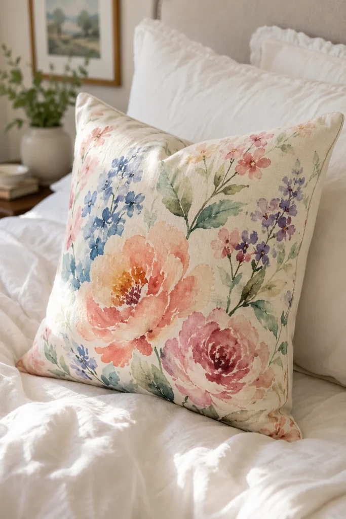 Add a Floral Accent Pillow