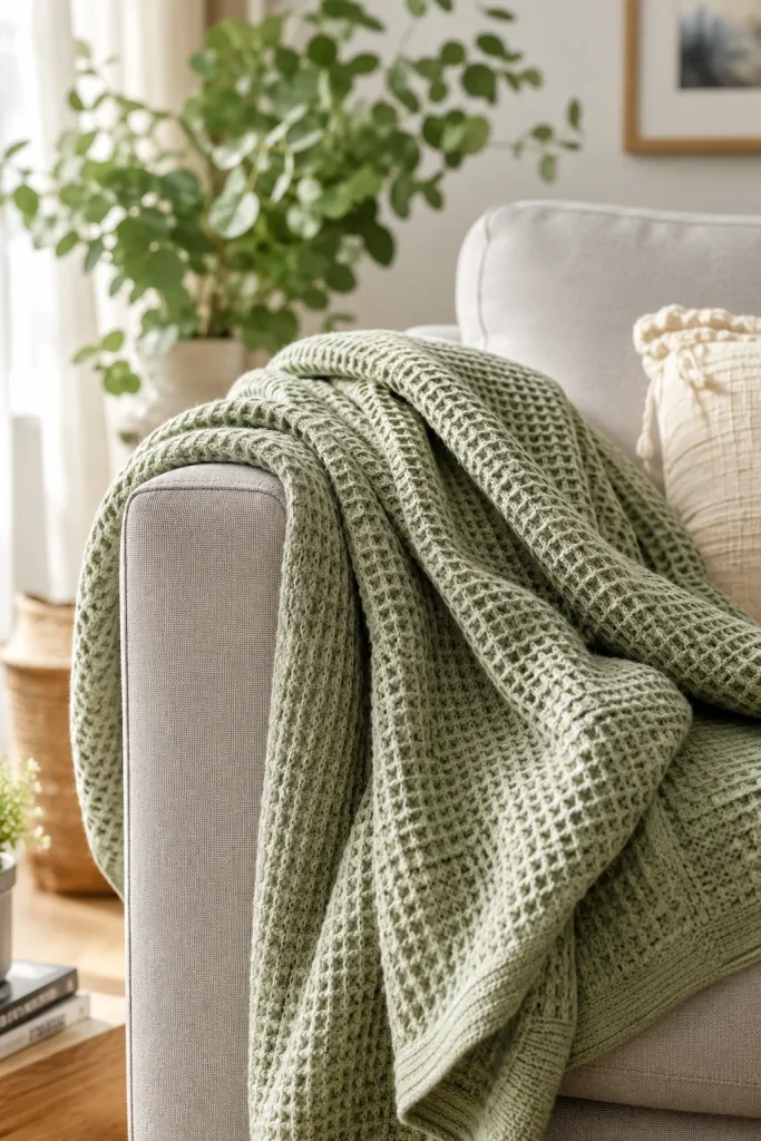 Add a Pastel Color Throw or Blanket