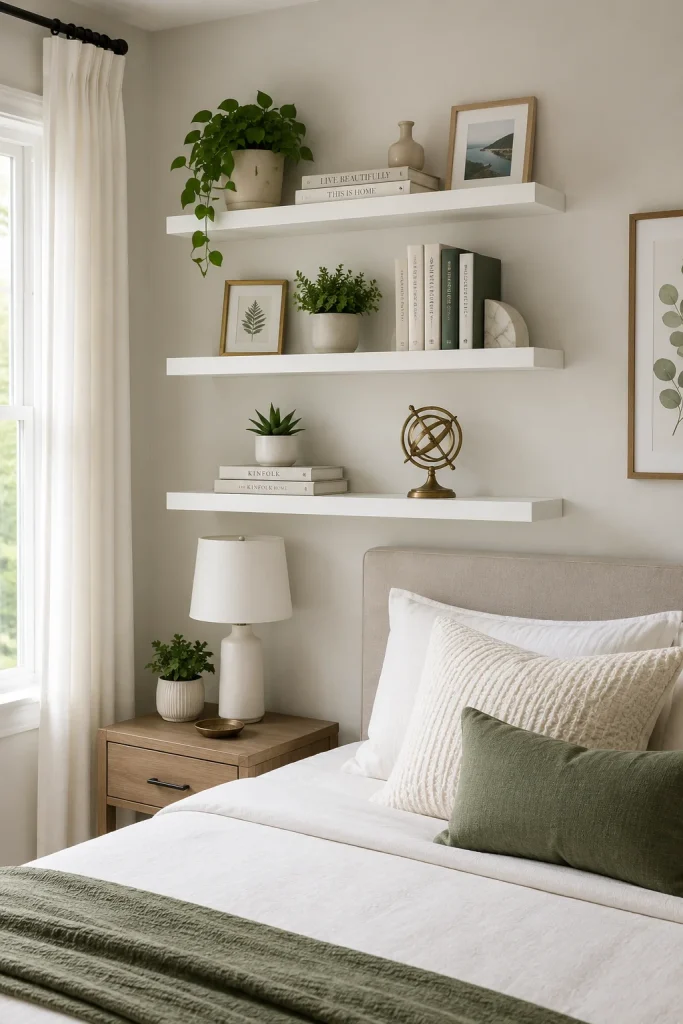 Install Floating Shelves Instead of Bulky Furniture