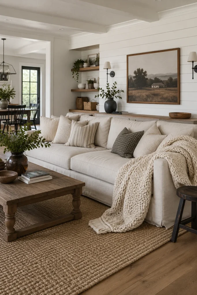 Neutral Linen Sofa in Cream, Oatmeal, or Warm Grey