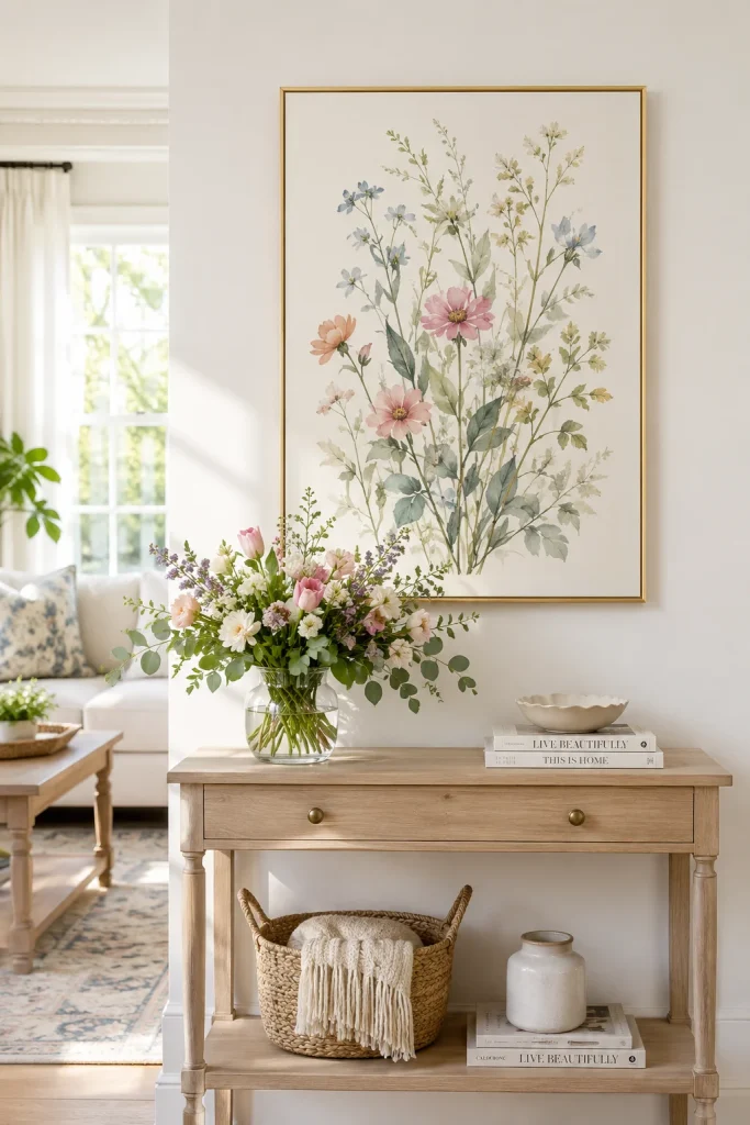 Introduce a Nature-Inspired Print or Artwork