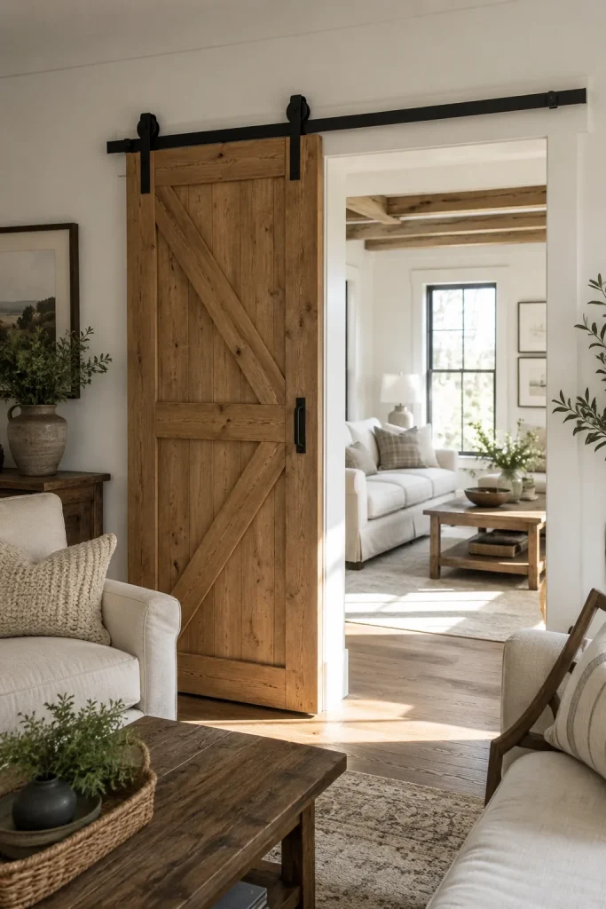Sliding Barn Door Between Living Areas