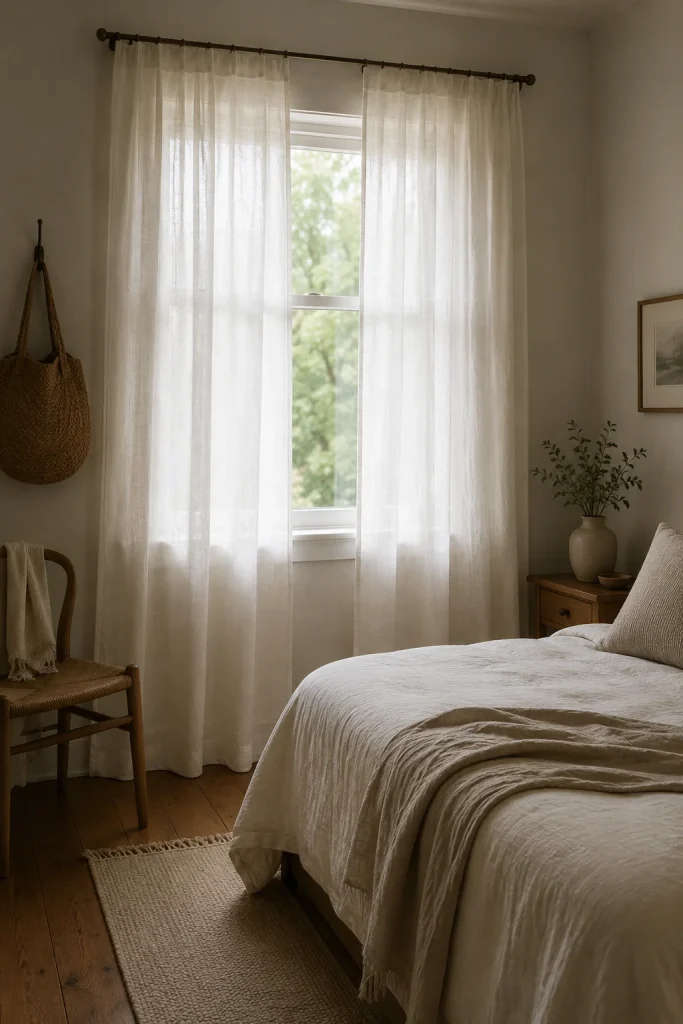 Swap Heavy Curtains for Sheer or Linen Drapes
