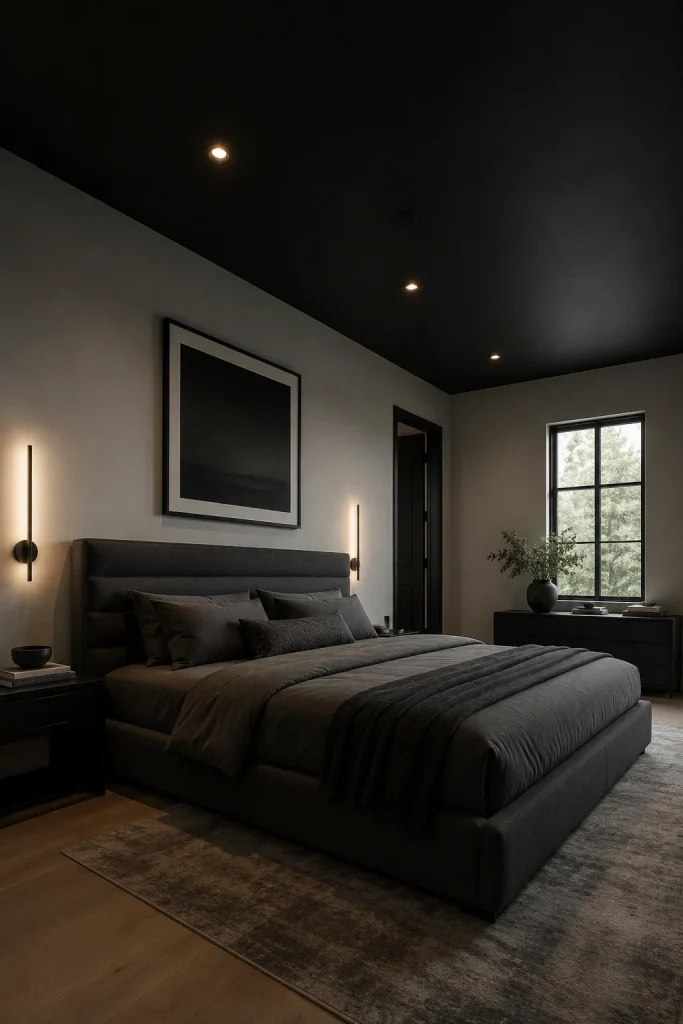  All-Black Ceiling for a Dramatic Effect