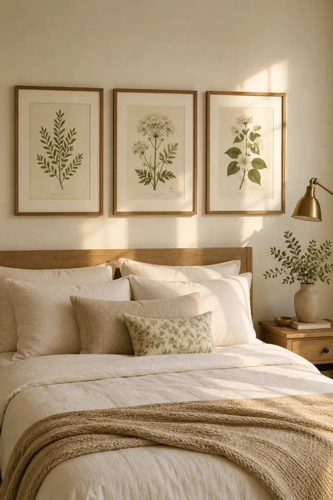 Hang a Botanical Print Above the Bed