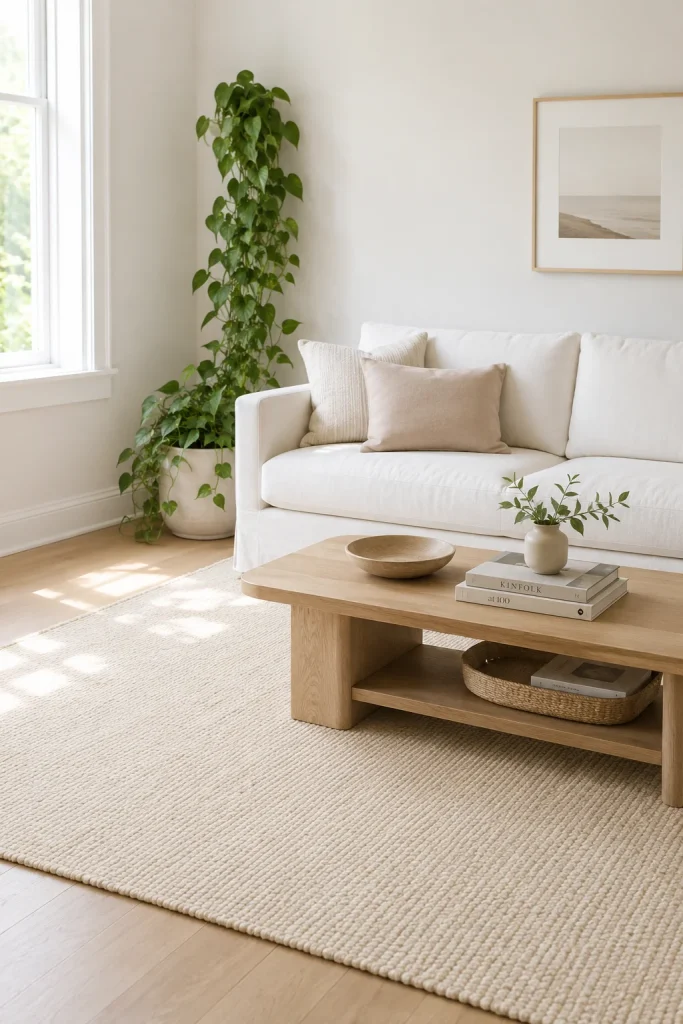 32 Spring Home Decor Ideas for a Fresh Stylish Seasonal Look 9 Switch to a Light-Colored Rug