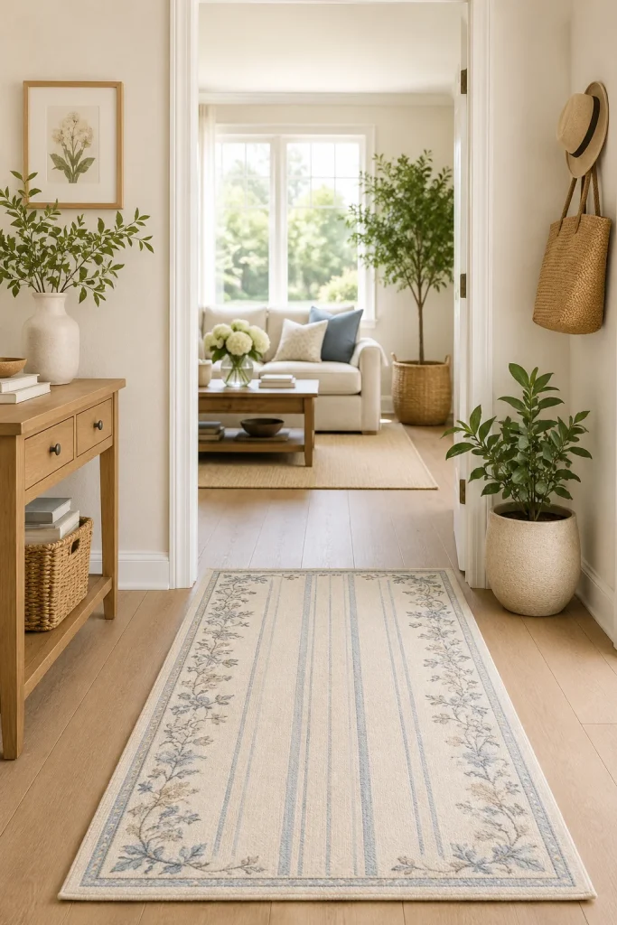 Rotate in Lighter Throw Rugs by the Entry