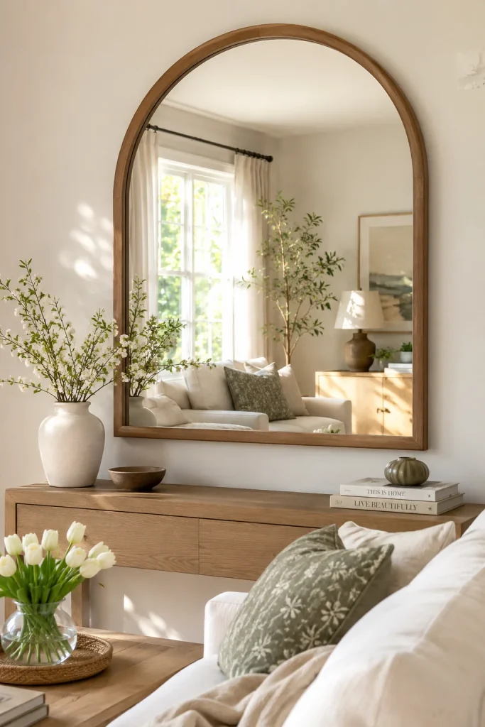  Add Mirrors to Reflect Natural Light