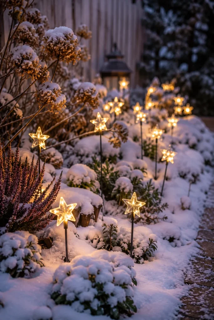 DIY Lighted Garden Stake Stars