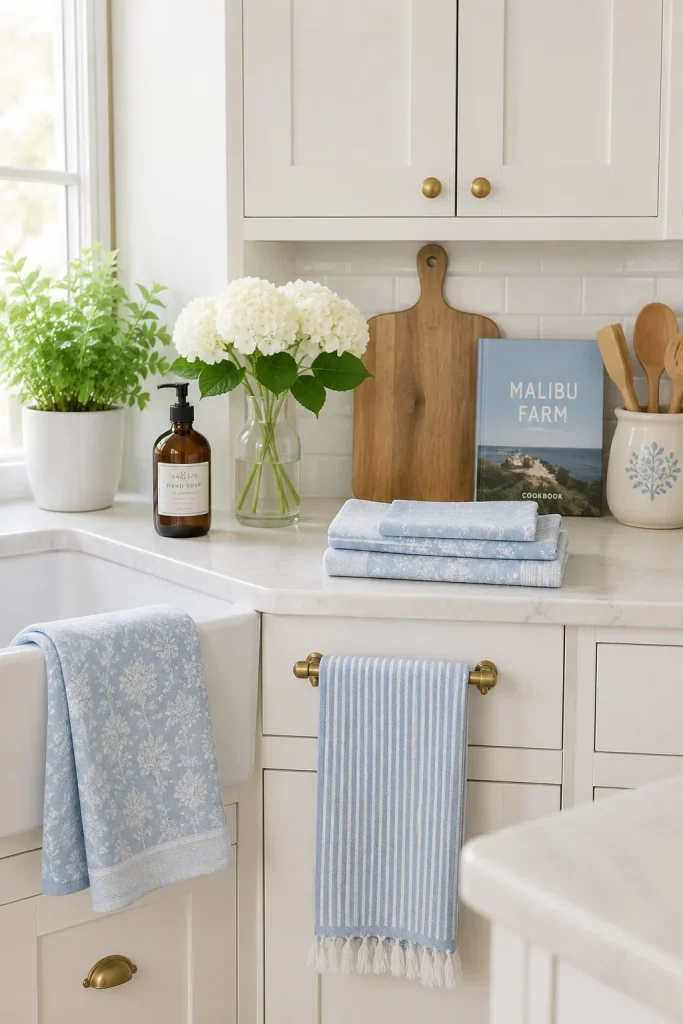 27 Spring Home Decor Ideas to Refresh Your Space in Style 15 Add Pastel Kitchen Towels and Accessories