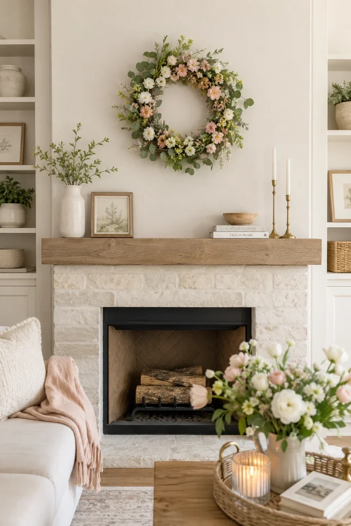 Add a Decorative Spring Wreath Indoors