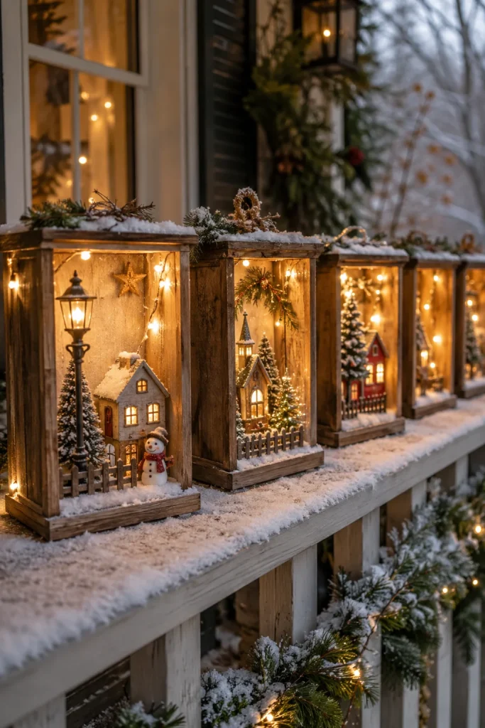  Lighted Christmas Story Display in Mini Boxes