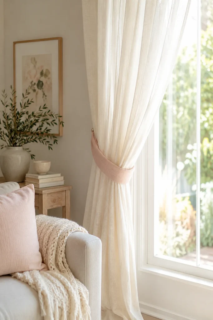 Add Pastel Curtain Tiebacks