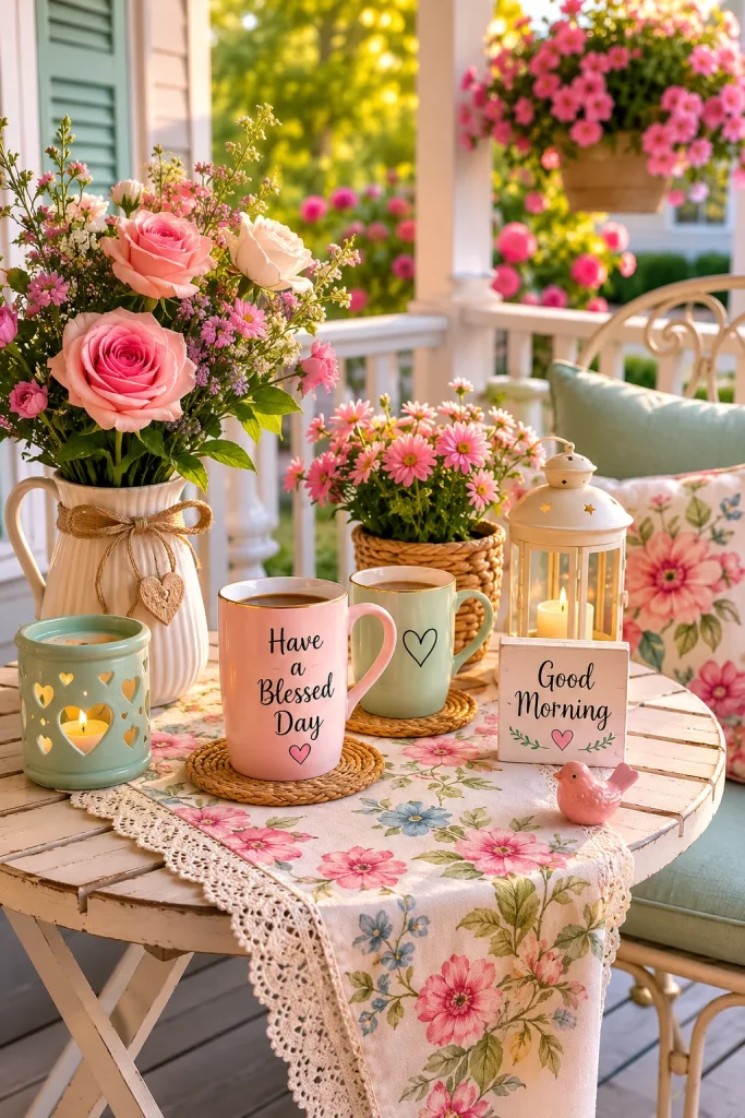 21. A Spring Tablescape for Outdoor Coffee