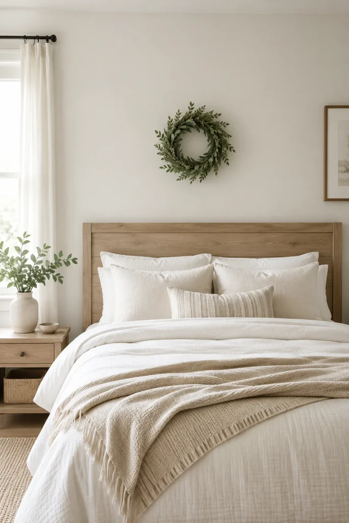 27 Spring Home Decor Ideas to Refresh Your Space in Style 21 21. Add a Spring Wreath to Interior Walls Too