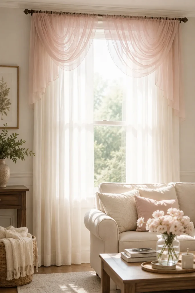 Add Sheer Window Valances