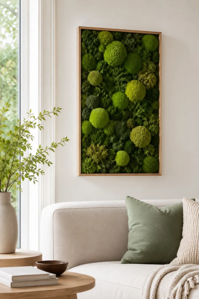 31 Creative DIY Garden Decor Ideas for Indoor & Outdoor Spaces 26 DIY Indoor Moss Wall Art
