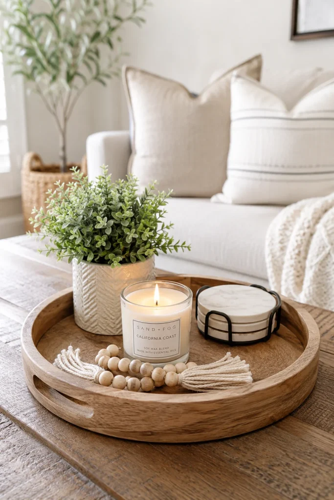  Use Decorative Trays to Organise Coffee Table Items