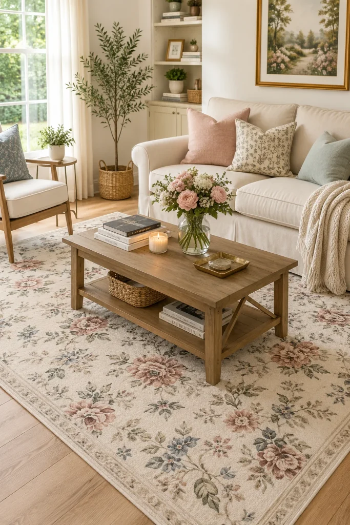 Add a Floral Area Rug