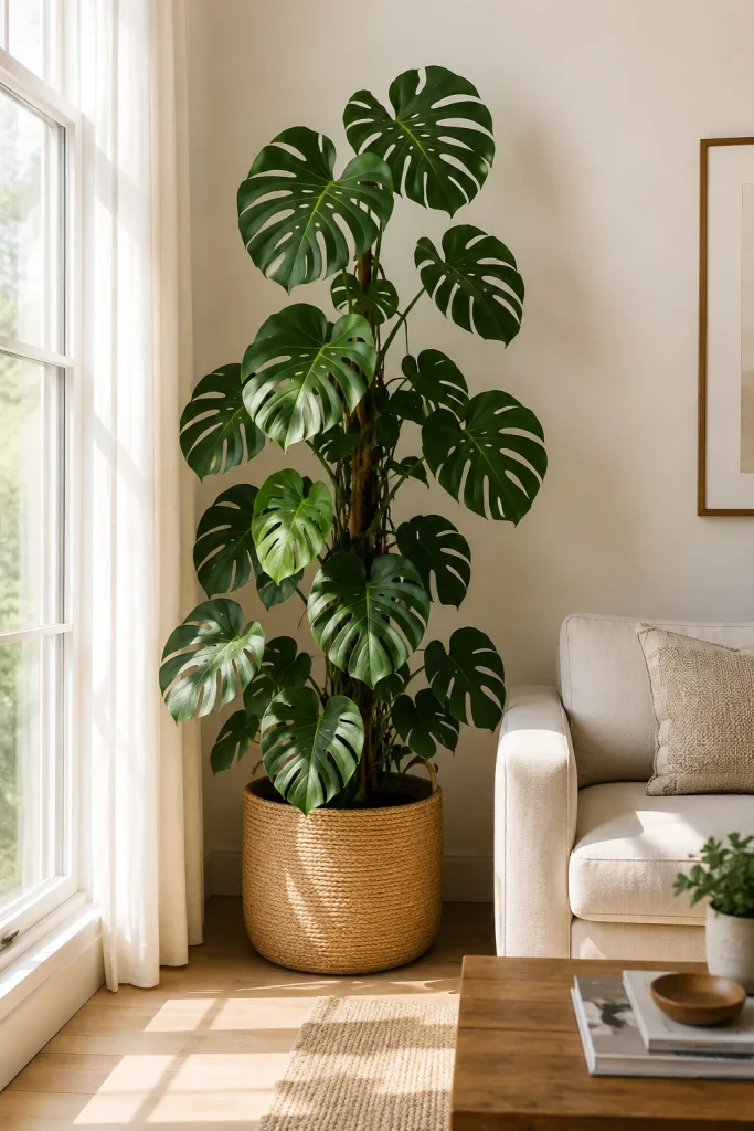 27 Spring Home Decor Ideas to Refresh Your Space in Style 4 Bring in a Statement Houseplant