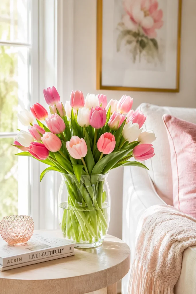 Display Fresh Flowers in Simple Vases