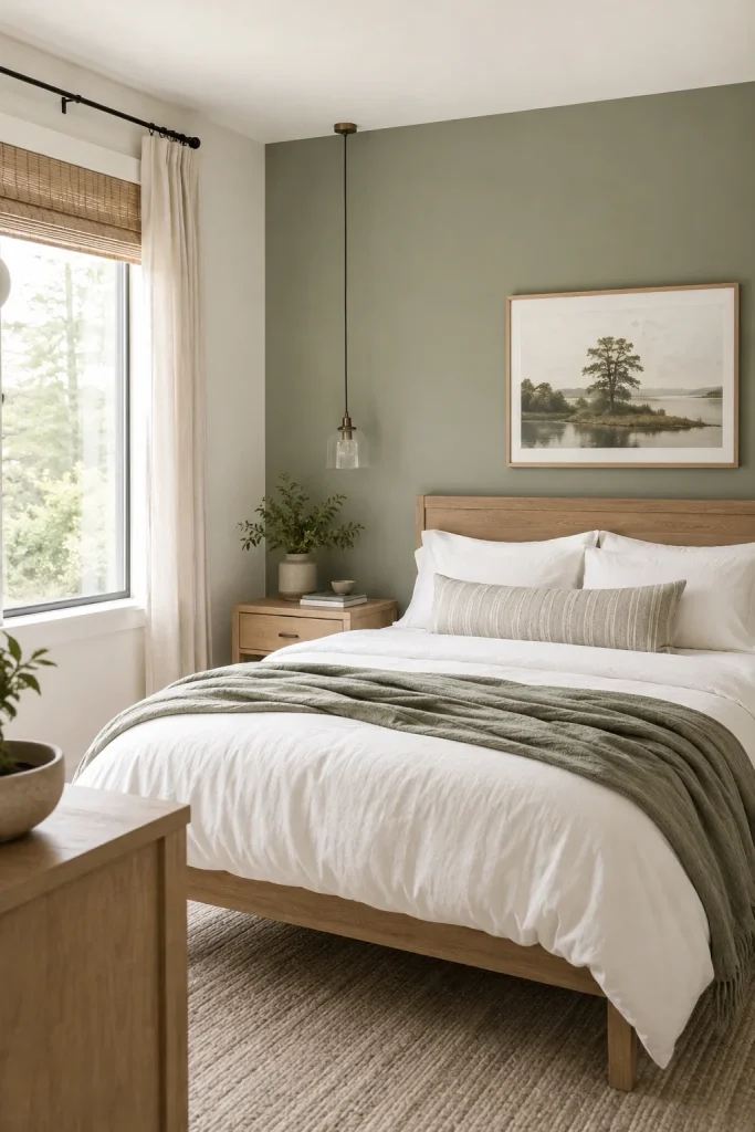 27 Spring Home Decor Ideas to Refresh Your Space in Style 7 Repaint an Accent Wall in Soft Sage Green