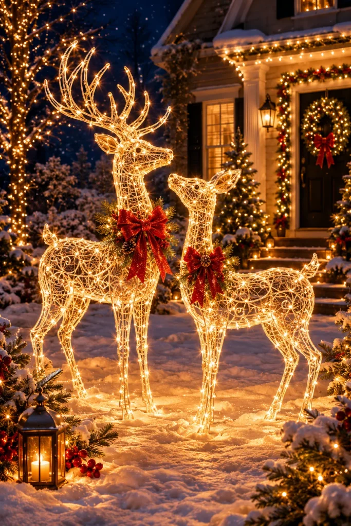 DIY Christmas Garden Decor Ideas with Lights & Outdoor Magic
